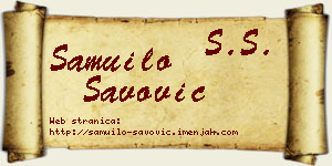 Samuilo Savović vizit kartica